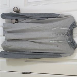 RVCA 1/4 button long sleeve shirt